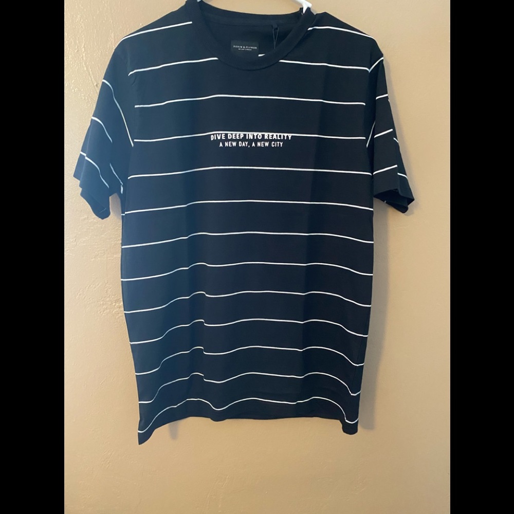 Denim & flower - stripped t-shirt
